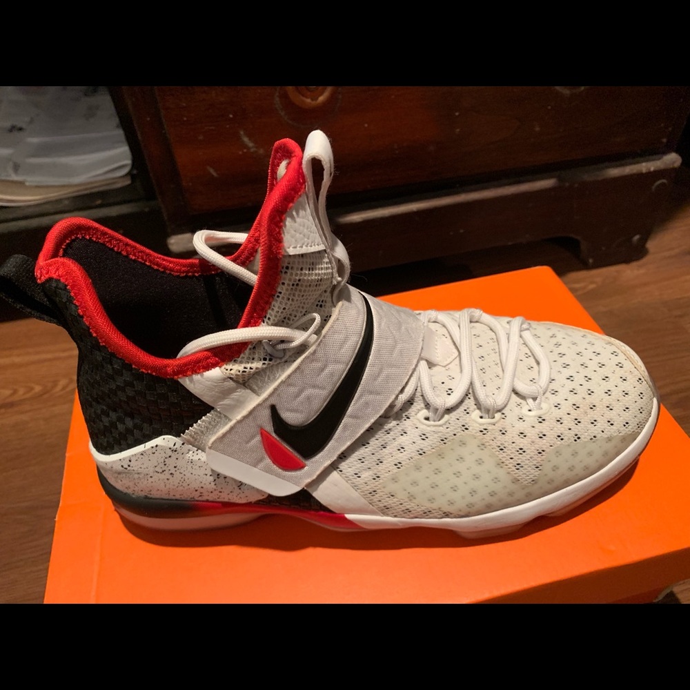 Boys red white and black Lebrons